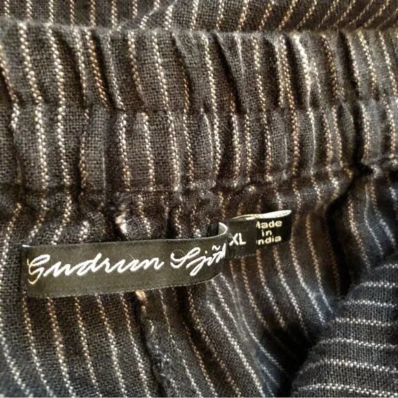 Gudrun Sjoden Striped Linen Wide Leg Pants - Picture 4 of 5